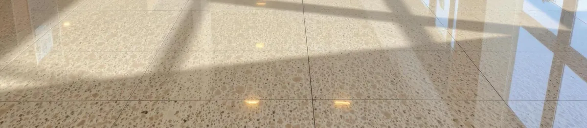 Stunning metallic epoxy floor in modern commercial space