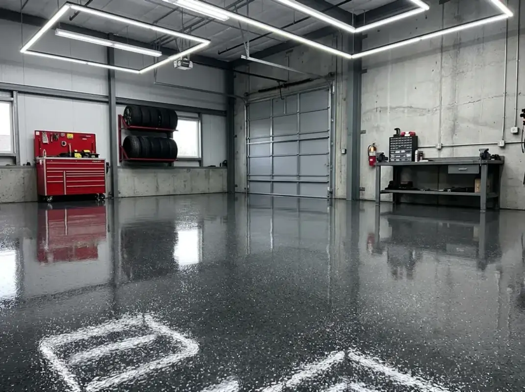 High-performance glossy epoxy floor coating