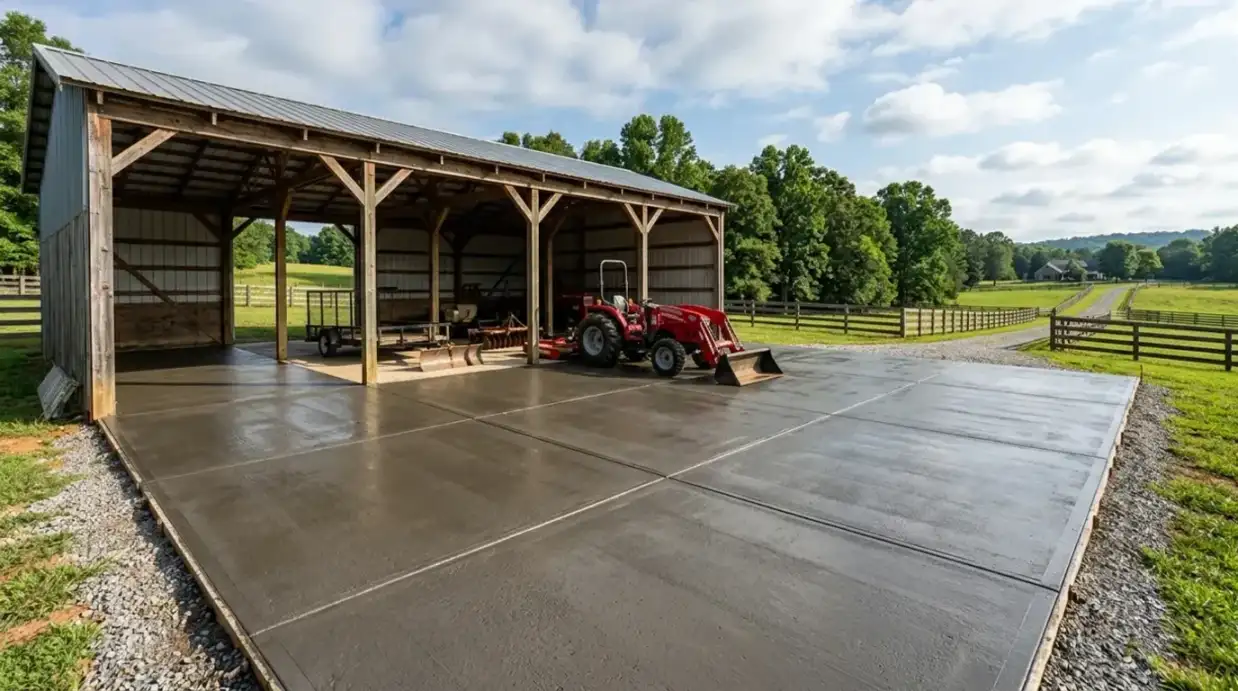 Concrete flooring project in Loganville, GA