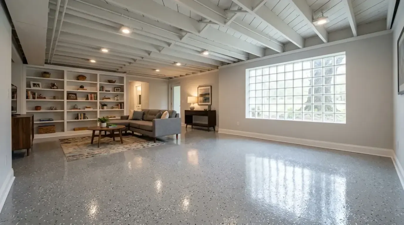 Concrete flooring project in North Decatur, GA