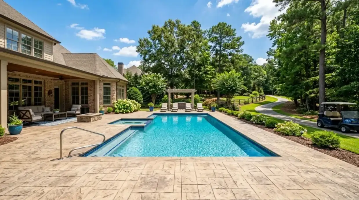 Concrete flooring project in Peachtree City, GA